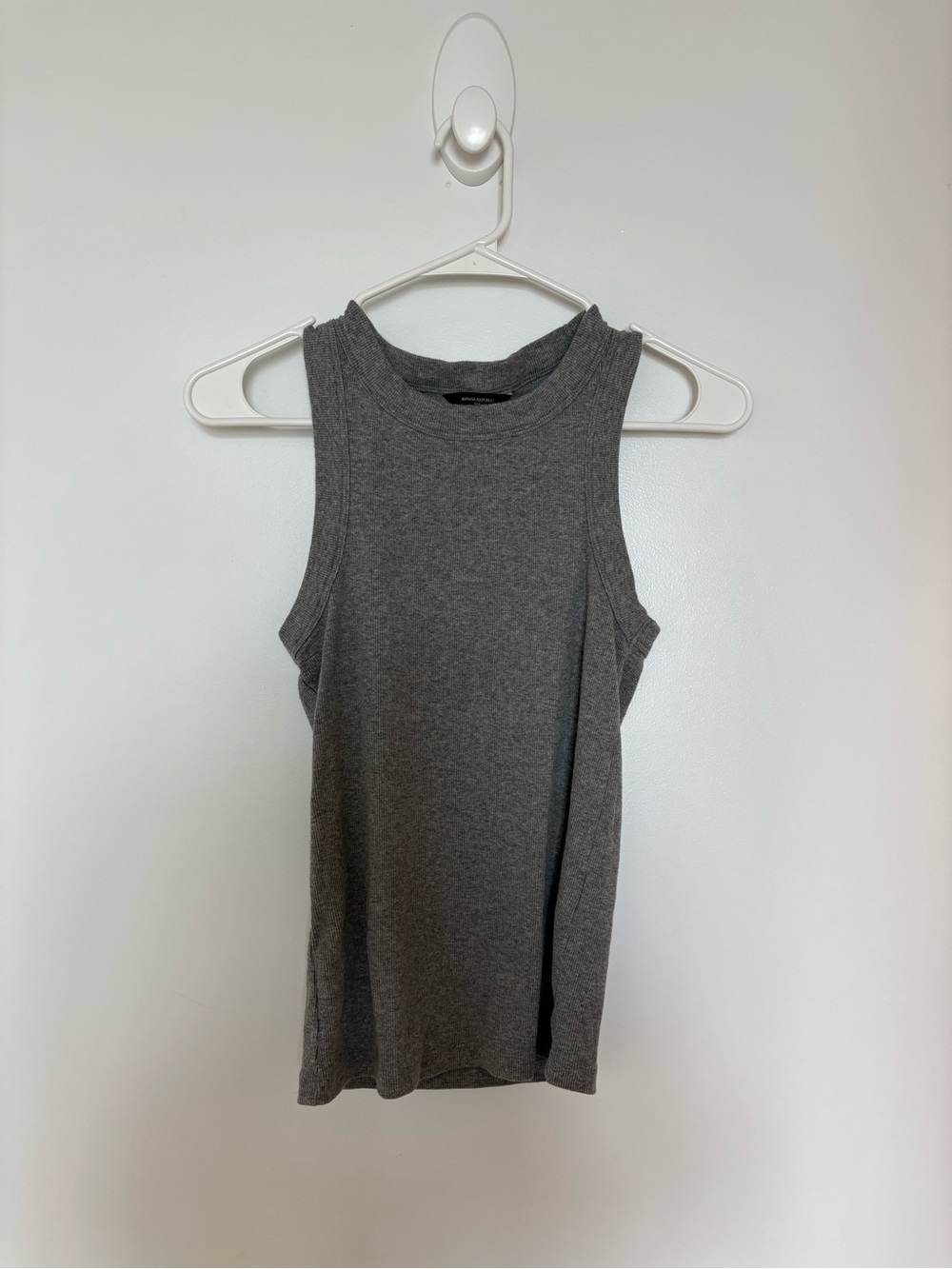 Banana Republic Charcoal Ribbed Crewneck Tank